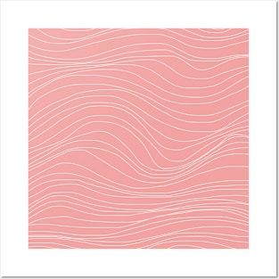 Aesthetic Abstract Waves Posters and Art